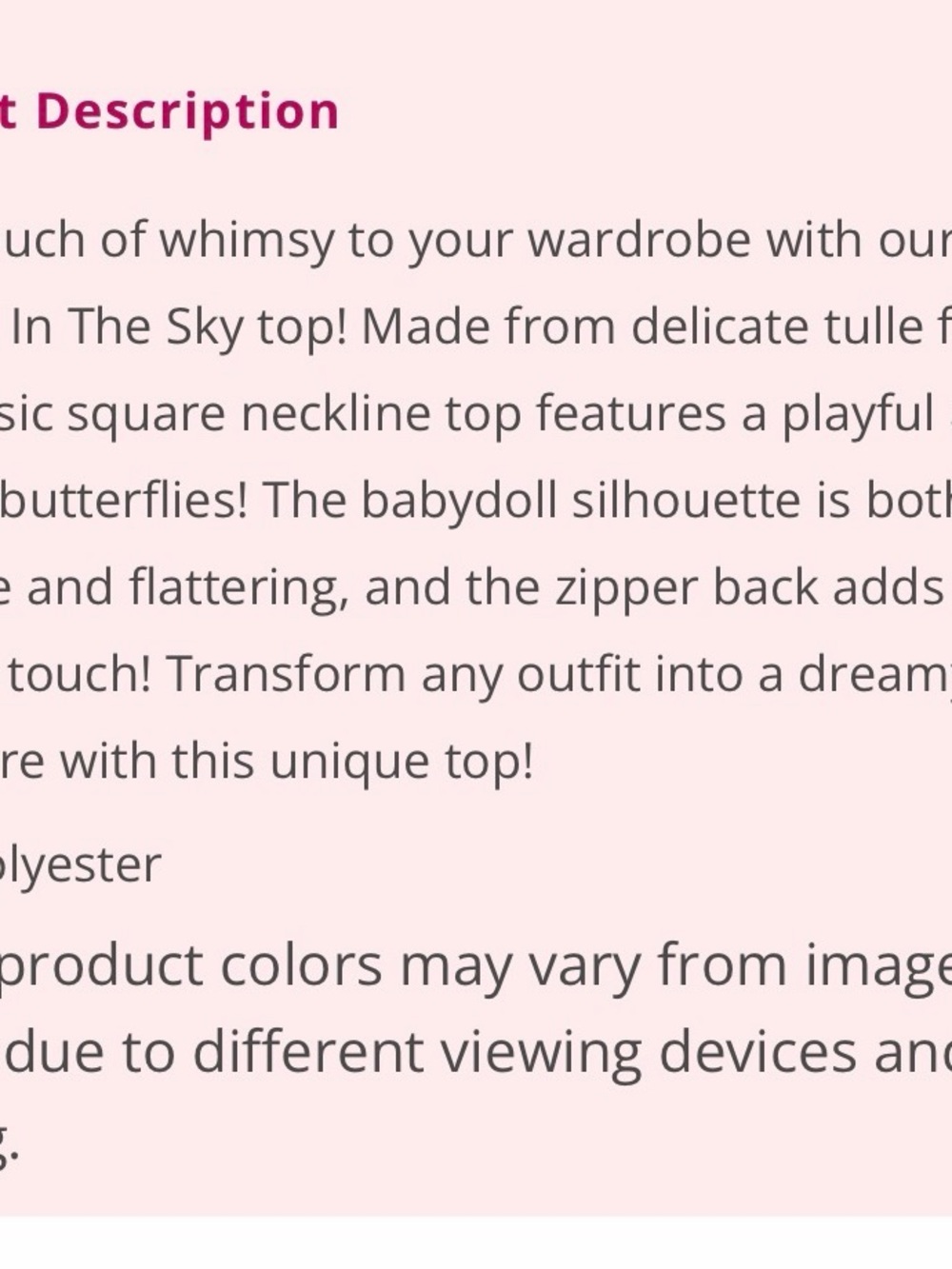 Chic Soul Ribbons In The Sky Top - Picture 5 of 5